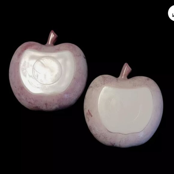 VINTAGE Hazel Atlas Platonite Orchard Ware APPLE Salad Bowl Serving Set of 2 - Picture 5 of 10